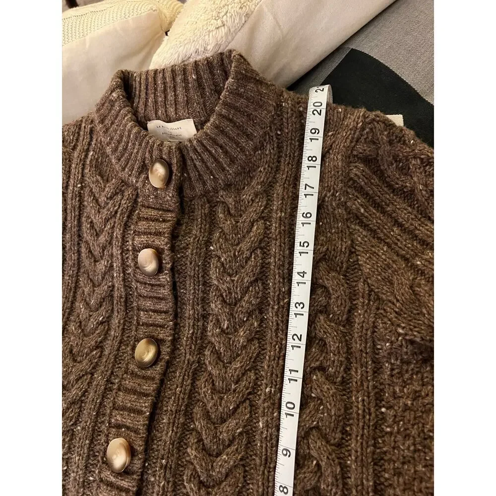 [SOLD] La Maille Sezane Andina Jumper in Heather Brown Size S✨ - Picture 13 of 15